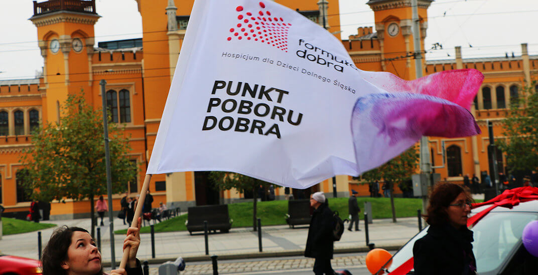 Meta biegu charytatywnego dla hospicjum domowego dla dzieci